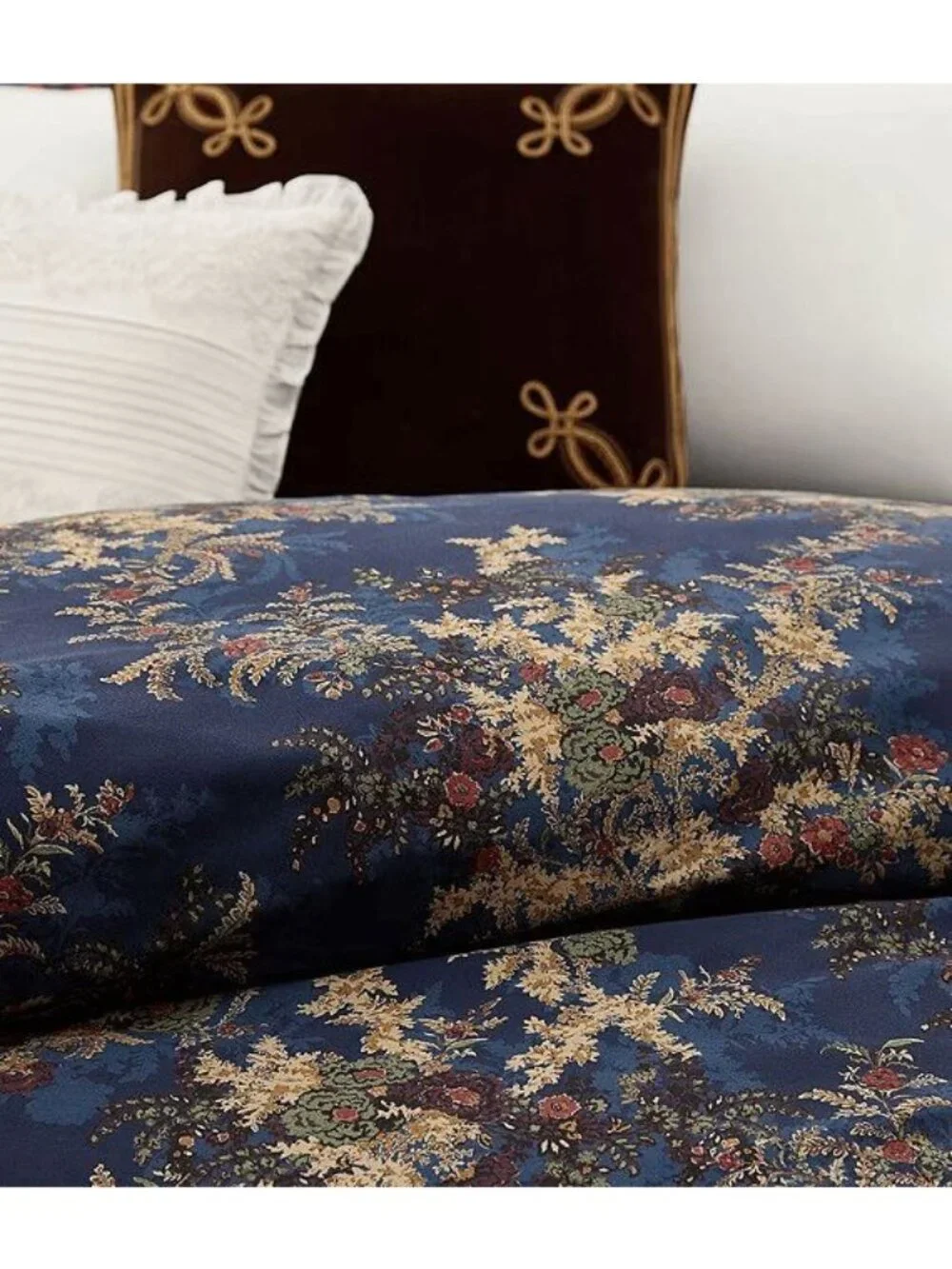NWT Ralph Lauren Ludlow Collection Payge Duvet Cover Navy Size Full/Queen